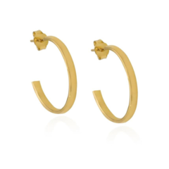 Brinco Amaea Argola Folheada a Ouro 18k - 1 Ano de Garantia no Banho