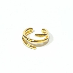 Piercing Amaea 3 Fios em Liso Folheado a Ouro 18k 