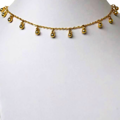 Choker Amaea de Bolinha Folheada a Ouro 18k