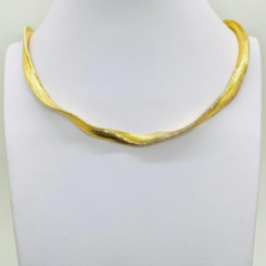 Colar Amaea Malha Grossa Folheada a Ouro 18k - 1 Ano de Garantia no Banho