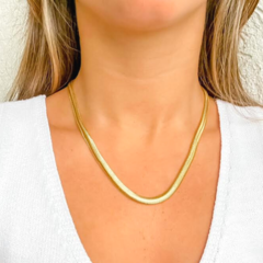 Colar Amaea Malha Grossa Folheada a Ouro 18k - 1 Ano de Garantia no Banho