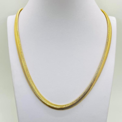 Colar Amaea Malha Grossa Folheada a Ouro 18k - 1 Ano de Garantia no Banho