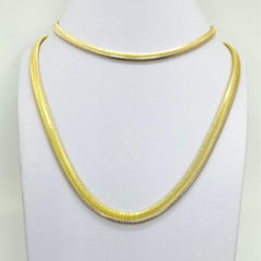 Colar Amaea Malha Grossa Folheada a Ouro 18k - 1 Ano de Garantia no Banho