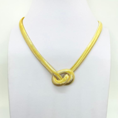 Colar Amaea Malha Grossa Folheada a Ouro 18k - 1 Ano de Garantia no Banho