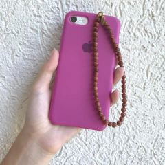 Phone Strap Amaea esfera Natural 6mm Pedra do Sol