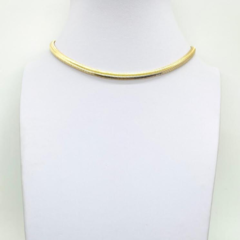 Choker Amaea Malha Grossa Folheada a Ouro 18k 