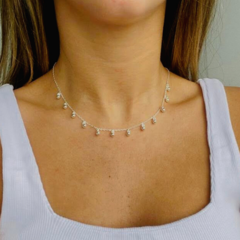 Choker Amaea de Bolinha Folheada a Prata