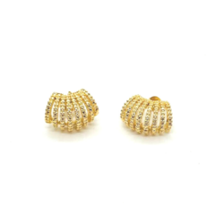 Brinco Oito Voltas Folheado a Ouro 18k