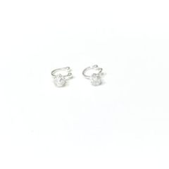 Piercing Amaea Ponto de Luz Quadrado Folheado a Prata