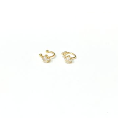 Piercing Amaea Ponto de Luz Quadrado Folheado a Ouro 18k