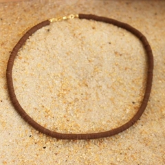 Choker Amaea Fimo Marrom Folheados a Ouro 18k na internet