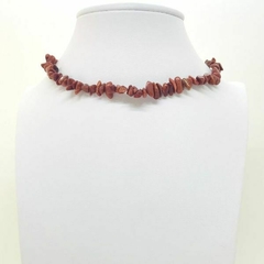 Choker Amaea Cascalho Pedra do Sol Natural Mini Folheado a Ouro 18k
