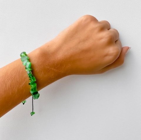 Pulseira de Cascalho Verde amaea