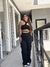 Wide leg Cargo Preta - loja online