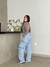 Wide leg Cargo Kathy (Jeans claro) - loja online