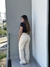 Cropped Manguinha Preto