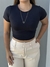 Cropped Manguinha Preto