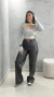 Cropped Kourt Cinza na internet