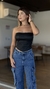 Corset Lisa Couro Fake