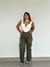 Wide leg Cargo Verde Militar na internet