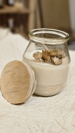 Vela cera de soja Tapa Madera