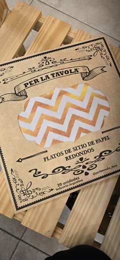 Platos de sitio de Papel x 20 unidades - comprar online