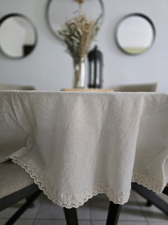 Mantel Redondo con puntilla - comprar online