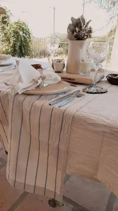 Camino Rayas Azul - POK.DECO