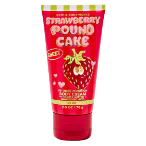 Body Cream Bath&Body Works Travel Size- Strawberry Pound Cake 70g - comprar online