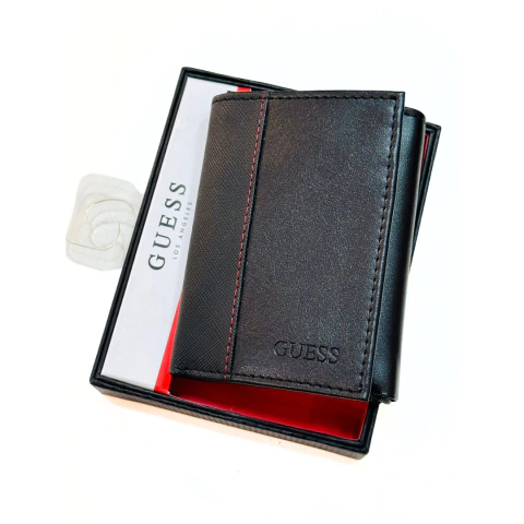 Carteira Guess Masculina Costura Vermelha