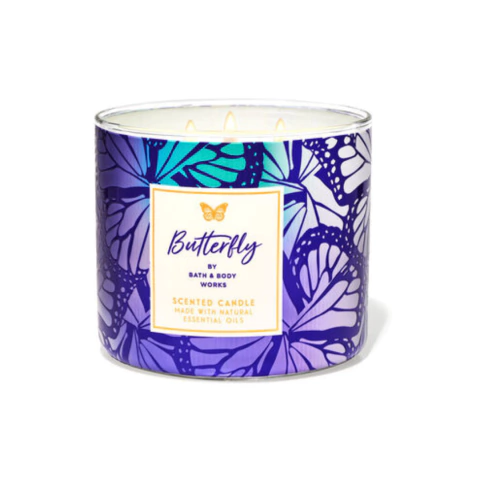 Vela 3 pavios Bath&Body Works- Butterfly