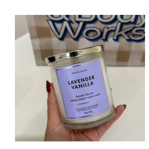 Vela 1 pavio Bath&Body Works- Lavender e Vanilla - comprar online
