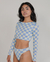 lycra estampada cropped