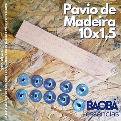 Pavio de Madeira - 10cm x 1,5cm - Kit 10 Unidades completo na internet