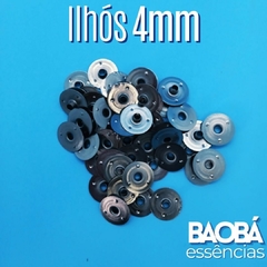 Ilhós 100% alumínio (4mm) - pacote 50 unidades