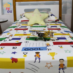 Jogo de Cama Solteiro Futebol dos Amigos 02 Peças 100% Algodão na internet