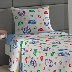 Jogo de Cama Solteiro Super Mario 03 peças 100% Algodão na internet
