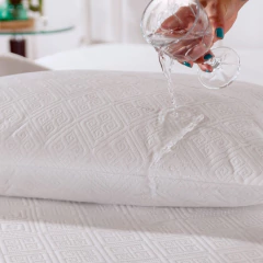 Protetor Travesseiro Impermeável Com Zíper Malha Jacquard