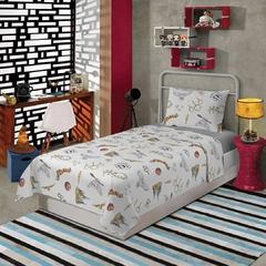 Jogo de Cama Solteiro Harry Potter 03 peças 100% Algodão