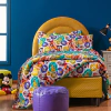 Edredom Solteiro Infantil Mickey Friends Vibes Microfibra