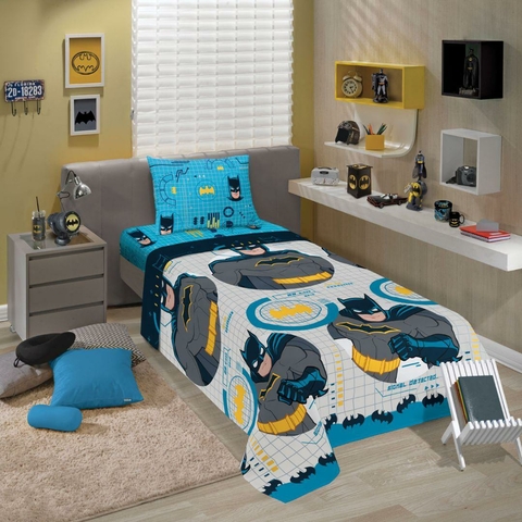 Jogo de Cama Solteiro Infantil Batman Microfibra