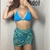 Top cortininha fixo - Azul + azul claro - comprar online