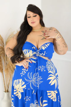 VESTIDO ARGOLA FOLHAS MULTIFORMAS - loja online
