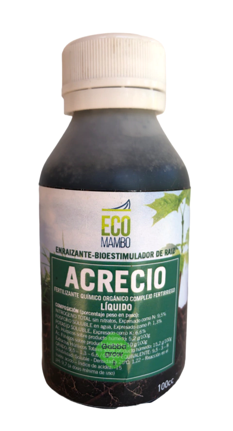 Acrecio enraizante bio estimulador de raíz fertilizante Eco Mambo 100cc