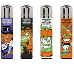Clipper 4 Encendedores Coleccion Pumpkin Calabaza - comprar online