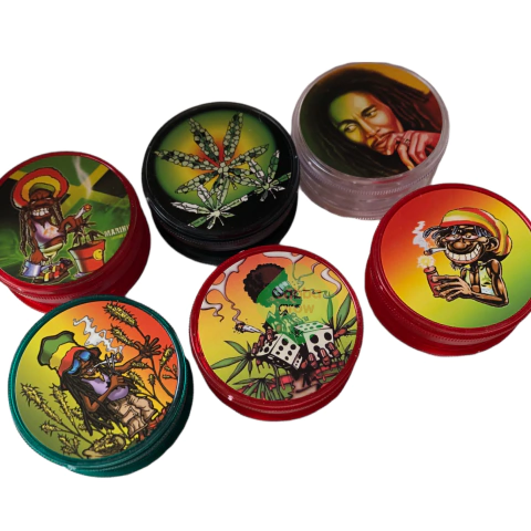 Picador Grinder Acrílico Con Fotos Imán 3 Partes