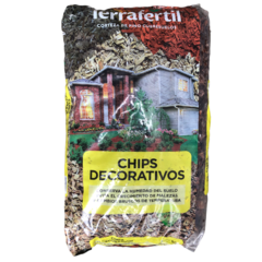 Chips Terrafertil Decorativos Corteza De Pino 50 Lt.