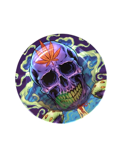 Cenicero Lata Metálico Redondo Calavera chalas en internet