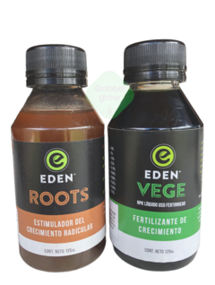 Combo EDEN Fertilizante Roots + Vege 125ml crecimiento