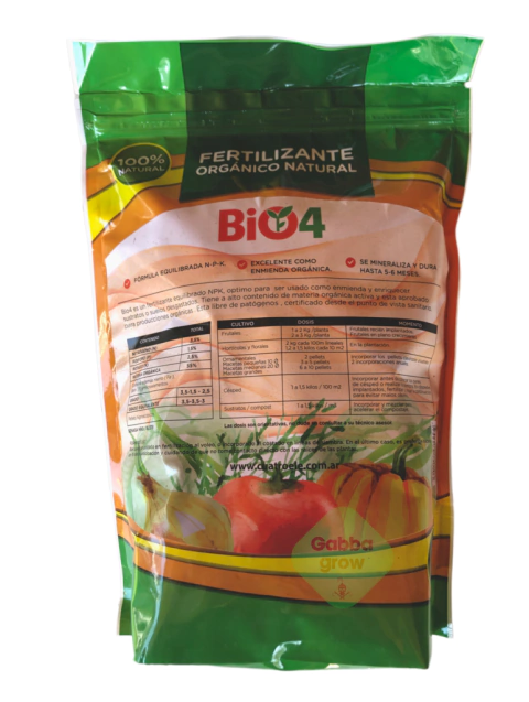 Bio4 Fertilizante Orgánico Natural 2 kilos
